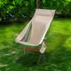 thumbnail image 1 of Silla plegable para acampar, silla perezosa individual portátil para playa turística al aire libre (blanco), 1 of 7