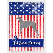 USA Patriotic Scottish Deerhound Flag Garden Size