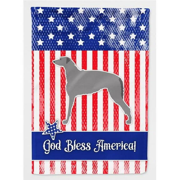 USA Patriotic Scottish Deerhound Flag Garden Size