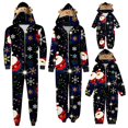 thumbnail image 4 of Generic Family Christmas Pajamas Matching Sets Christmas Pajamas for Family Holiday Family Sleepwear Set Long Sleeves Pant Christmas Jumpsuits Snowflakes Santa Christmas Xmas Jammies, 4 of 5