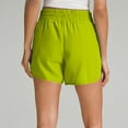 thumbnail image 4 of WULMLEO Women's Quick-Dry Running Shorts Elastic High Waisted Workout Active Shorts Sport Athletic Shorts Fluorescent Green XL, 4 of 7