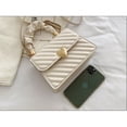thumbnail image 2 of Wynndora Women's Crossbody Bag, Quilted PU Leather Heart Clasp, White, 2 of 10