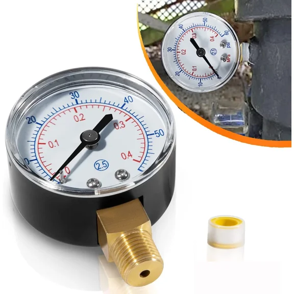 ECX270861 Bottom Mount Pressure Gauge for Hayward Sand D.E. Pool Filter 60 PSI