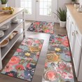 thumbnail image 2 of Pioneer Flower Floral Print Pattern Kitchen Rugs Sets Of 3,Kitchen Runner Rugs Non Skid Washable,Decorative Kitchen Floor Mats for Kitchen,Sink,Laundry,17"x30"+ 17"x47" + 17"x59", 2 of 6