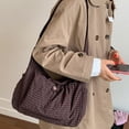 thumbnail image 2 of KRONDO Classic Checkered Fabric Tote Bag for Women – Adjustable Shoulder Strap, Large Capacity Handbag with Side Pockets for Everyday, 2 of 8