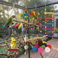 thumbnail image 5 of Pet Bird Toys Bird Cage Toys Set with Swings, Bells, Ladders, and Wood Blocks for Small Medium Parrots Rkxzt, 5 of 8