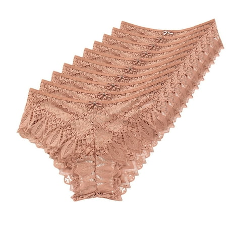 High Thigh Bikini Underwear for Women Women s plus Size Underwear High Cut Panties For Women Crochet Lace Lace Up Panty Sexy Hollow Out Underwear