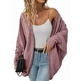 thumbnail image 2 of Womens Oversized Soft Knit Cardigan Sweater with Pockets, 2 of 9