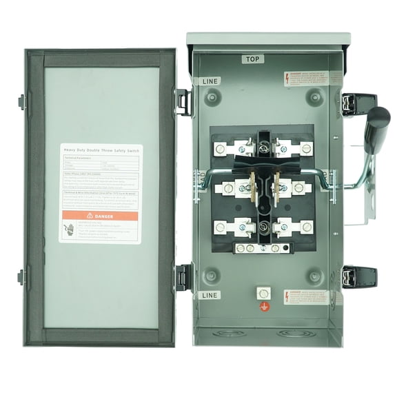 HIITIO 100A Generator Transfer Switch Heavy Duty Double-Throw Safety Switch 120/240 Volt Transfer Switch for Home Indoor Outdoor