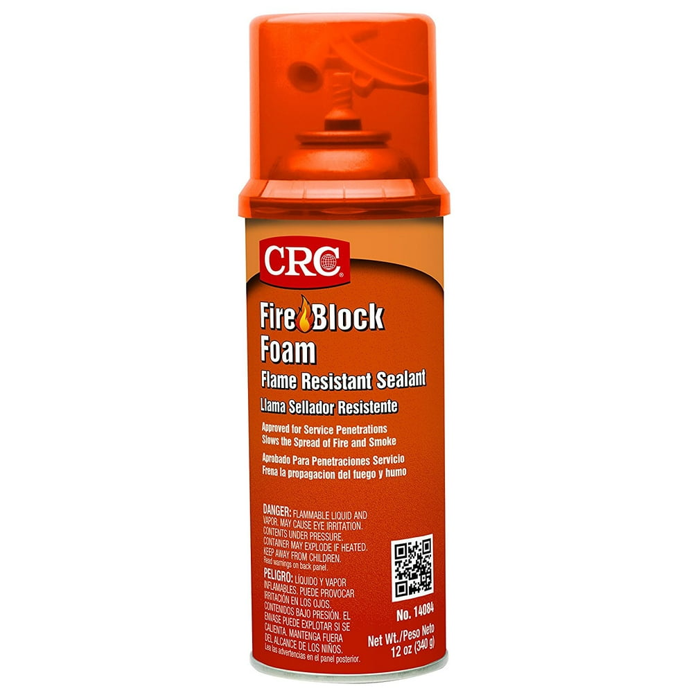CRC 14084 Orange Fire Block Foam, 12 WT oz., 16 fl. oz. Aerosol