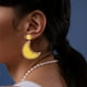 thumbnail image 5 of Pendientes Vintage Sonducket en forma de luna Amarillo, 5 of 6