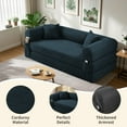 thumbnail image 2 of Folding Sofa Bed, Convertible Sleeper Floor Couch with 2 Pillows, Foldable Foam Mattress for Living Room/Dorm/Guest Room/Apartment/Small Space, 2 of 8