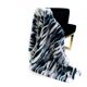 thumbnail image 1 of Manta de tiro Plutus piel sintética 114L x 120W King azul negro blanco, 1 of 2