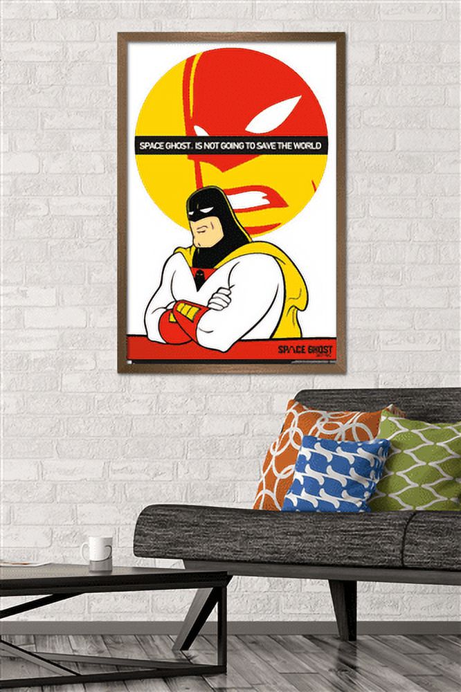 Space Ghost Coast to Coast - Not Going to Save Wall Poster, 22.375" x 34", Framed