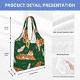 thumbnail image 4 of XMXT Canvas Tote Bag for Women, Tiger Pink Leaves Print Large Reusable Shopping Bags, Multicolor, 4 of 7