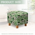 thumbnail image 3 of SCRAWLGOD St. Patrick's Day Shamrock Elephant Print Green Ottoman Cover Square Stretch Ottoman Slipcover Thick Storage Footrest Stool Covers with Elastic Band Furniture Protector for Pets, 3 of 7