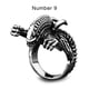 thumbnail image 3 of Anillo de Animal para hombre, anillos masculinos portátiles de acero inoxidable para Cosplay, diseño Simple, decoración de mano, joyería, Ropa, zapatos y accesorios Miscelánea Talla 9 de EE. UU. Qarigey AP014701-03, 3 of 6