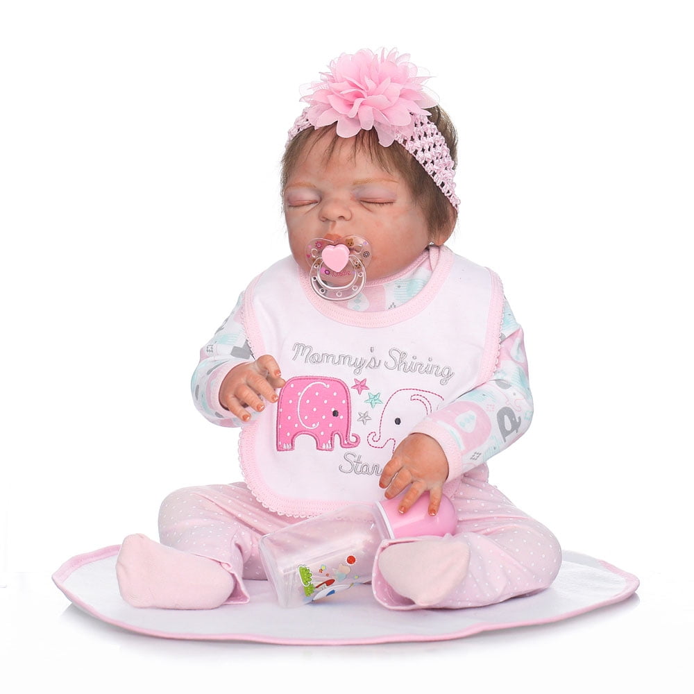 22in Biracial Baby Doll Alive Reborn Baby Dolls Girl African American Kids Gifs