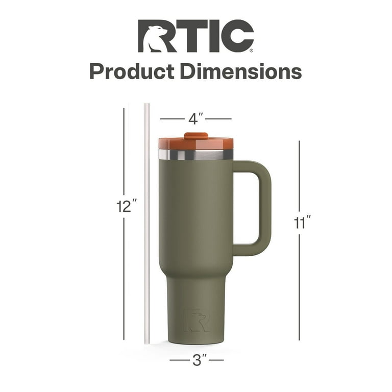 RTIC 40 oz Ceramic Lined Insulated Tumbler with Leak-Resistant Lid
