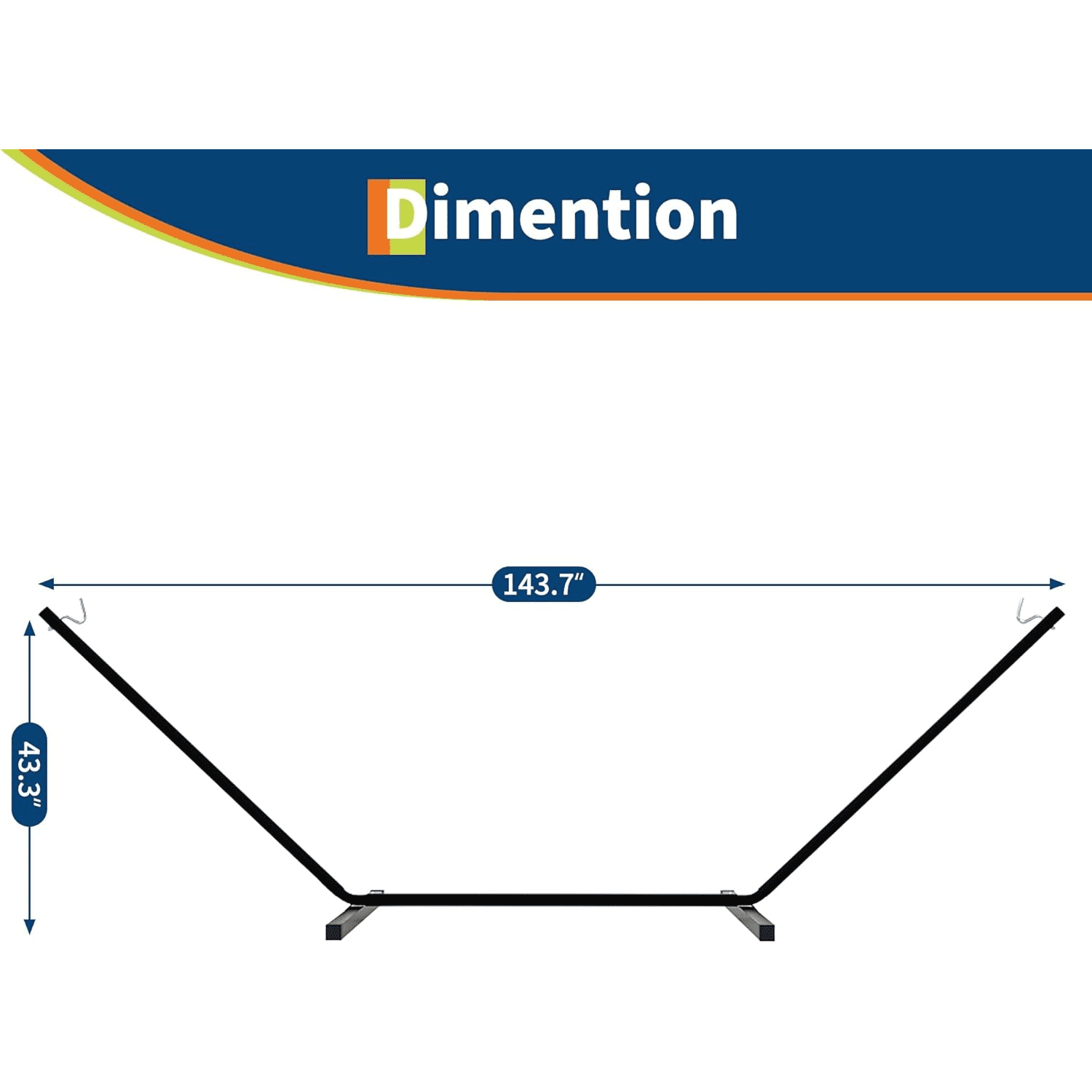 Outdoor Two Person Hammock with Heavy Duty Steel Stand for Garden,,Camping & Beach Max 475lbs Capacity(Include Fold Carry Bag）