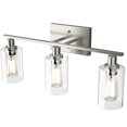 thumbnail image 4 of Topbuy Bathroom Vanity Light Modern Wall 3-Light  Sconce Fixtures W/ Clear Glass Shade, 4 of 6
