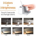 thumbnail image 3 of LED Small Desk Lamp White Desk Lamp Bedroom Office/Computer Study Lamp Plug-in Power Rechargeable Adjustable Gooseneck Reading Light, 3 of 3