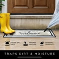thumbnail image 3 of Personalized Welcome Doormat with Family Name, Custom Front Door Mat for Indoor/Outdoor, Non-Slip Rubber Backing, 18x30 Inch Polyester Top – Made in USA, 3 of 4