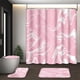 thumbnail image 4 of Juego de baño de mármol negro | Juego de 4 cortinas de ducha con alfombrilla antideslizante, tapa de inodoro y 12 ganchos | Tejido de poliéster impermeable para niños y adultos, 4 of 6