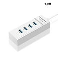 thumbnail image 2 of ABS USB 3.0 Hub Portable Replacement 4 Ports Fast Transmission U-disk WiFi Camera Joystick Hubs Adapter Accessories White 1.2M, 2 of 10