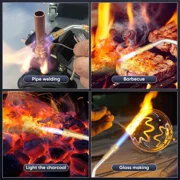 Propane Torch Head Torch Map GasTorch Kit Welding Torch Brazing Torch Trigger Start Ignition for High Intensity