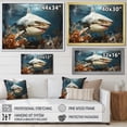 thumbnail image 4 of Designart "Simplistic Shark Predation" Coastal Animal Canvas Art Print, 4 of 7