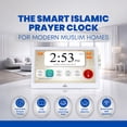 thumbnail image 2 of Reloj digital Azan Masjidal 10 Smart WiFi con pantalla táctil, blanco, 2 of 9