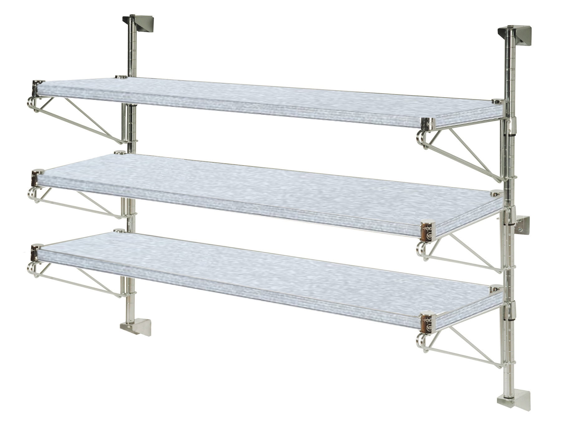 14 x 42 x 33 3 Tier Adjustable Wall Mount Shelving Kit