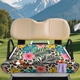thumbnail image 3 of XYZCANDO Tropical Floral Leopard Golf Cart Seat Cover with 4 Pockets - Universal Washable Non-Slip Protector for 2-Seat Golf Carts, 3 of 9