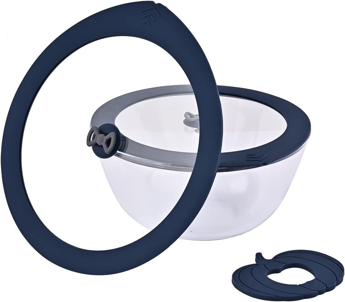 2 Pack Universal Cookware Glass Bowl Lid Silicone Storage Cover