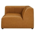thumbnail image 6 of Loveseat Sofa, Faux Vegan Leather, Tan, Modern Contemporary Urban Design, Living Lounge Room Hotel Lobby Hospitality, 6 of 10