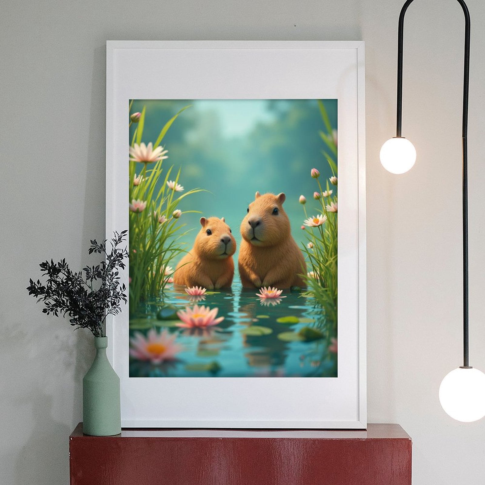 Diamond Art Kits for Adults - 5d Capybara Duo In Tranquil Waters Diamond Painting for Adults, Diamond Art for Adults Beginners, Diamond Painting Kits for Adults for Home Wall Decor