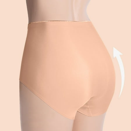 

CAICJ98 Plus Size Lingerie Women High Waist Panties Breathable Abdominal Cotton Panties Feminine Seamless Cotton Briefs Beige XXL