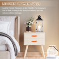 thumbnail image 5 of Uxcell Leather Drawer Pulls Leather Handle Hole Center Cabinet Dresser Knobs with Screws for Dresser Cupboard Closet Doors Orange 6.3 Inch, 5 of 7