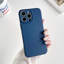Silicone Magnetic [Compatible with MagSafe] Designed for iPhone 12 Case, Luxury Lightweight Slim Fit Soft Skin Friendly Phone Cover for Women Men for iPhone 12 - Darkblue