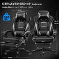 thumbnail image 3 of LUCKRACING Gaming Chair with Footrest, Big and Tall Game Chair 350lb Racing Style Computer Chair, Ergonomic Executive Office Chair High Back with Lumbar Support and Recliner, Gray, 3 of 8