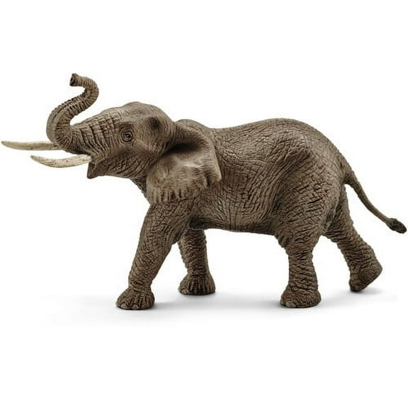 Schleich - Wild Life: Male Elephant (Bull) Animal Toy Figurine Educational Playset, 1 pc