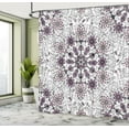 thumbnail image 4 of Ambesonne Ethnic Shower Curtain, Flower Vintage Abstract Art, 69"Wx70"L, Pale Mauve, 4 of 4