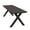 Grey Stain, variant on Keystone Amish Co. Spruce Crossleg Outdoor Dining Table, 4-Foot, Redwood Stain