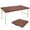 Brown, variant on 4FT Portable Folding Table with Adjustable Height, Fold-in-Half Utility Table with Carrying Handle, Heavy Duty Portable Table for Camping Picnic BBQ Party, Green