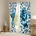 thumbnail image 3 of Feelyou Blue Bowknot Curtains Pack of 2 (42x84 Each), Leopard Print Curtains Blackout, 3 of 6