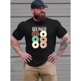 thumbnail image 1 of Men's Anime Donut Graphic Print T-shirt For Outdoor, Casual Short Sleeve Tees, Casual Sporty Tee, Summer Gifts, 1 of 6