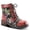 RED MULTI, variant on L'Artiste Fantastic Booties for Women - Floral Hand Painted Womens Ankle Boots Low Heel - Everyday Wear Leather and Textile Western Booties
