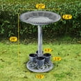 thumbnail image 5 of Bird Bath for Outside with  Removable Flower Planters Polyresin Lightweight Vintage Birdbath for Outdoors Stake Standing Bowl and Water Feeder Yard Garden Decor, 5 of 10