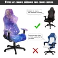 thumbnail image 4 of KUIFORTI Purple Galaxy Gaming Chair Seat Cover Waterproof Gamer Computer Office Seat Stretchable Slipcover Protector Dustproof Non Slip for Office and Computer Chairs, 4 of 7